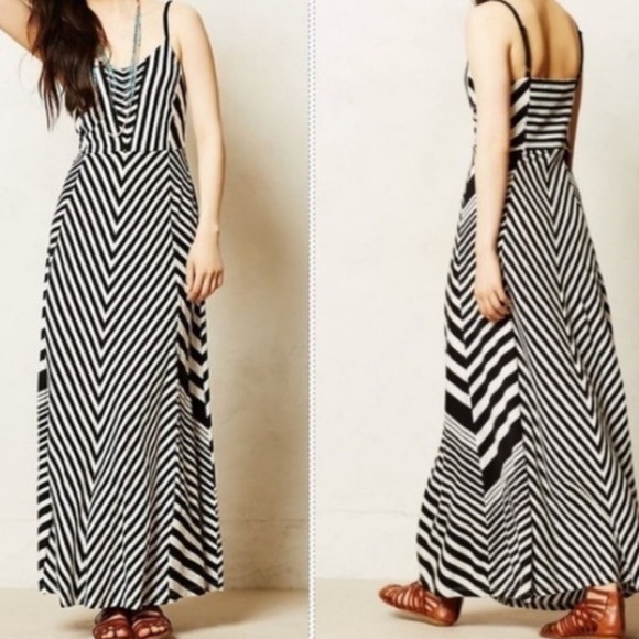 Anthropologie Lilka Meter Stripe Maxi Dress - Picture 2 of 6